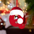 thumbnail image 5 of JeashCHAT 26 Initial Letter Christmas Ornaments, Red Personalized Christmas Initial Ornaments, Christmas Tree Decoration Hanging Pendant, 5 of 5
