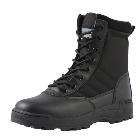 

eileial Men s Waterproof Hiking Boots Outdoor Mid Trekking Backpacking Mountaineering Shoes Black 9
