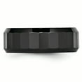 thumbnail image 3 of Ceramic Black Faceted Beveled Edge 8mm Polished Band Size 10, 3 of 6