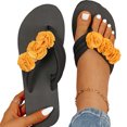 thumbnail image 2 of Samickarr Summer Slippers For Women Indoor And Outdoor Wide Fashion Women's Shoes Casual Round Toe Wedge Heel Slippers Floral Beach Sandals, 2 of 7