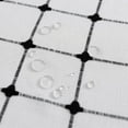 thumbnail image 6 of Hookless Black and White Shower Curtain Set – 71 x 74 Inch Farmhouse Boho Jacquard Checkered Curtain with Snap-In Liner and Tassel Trim, 6 of 9