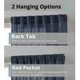 thumbnail image 4 of THD Charlotte Faux Linen Semi Sheer Light Filtering Transparent Back Tab Rod Pocket Lightweight Window Curtains Drapery Panels Bedroom, Dining Room & Living Room, 2 Panels, 4 of 4