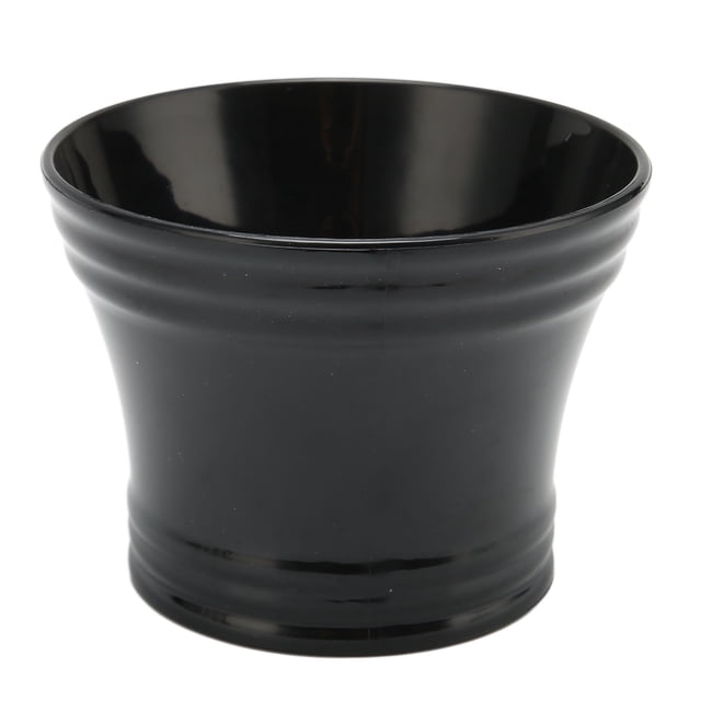 Tazón de Jabón de Afeitar, Agarre Cómodo Manija Grande Taza de Jabón de Afeitado de Plástico Negro Fácil de Limpieza para Peluquería