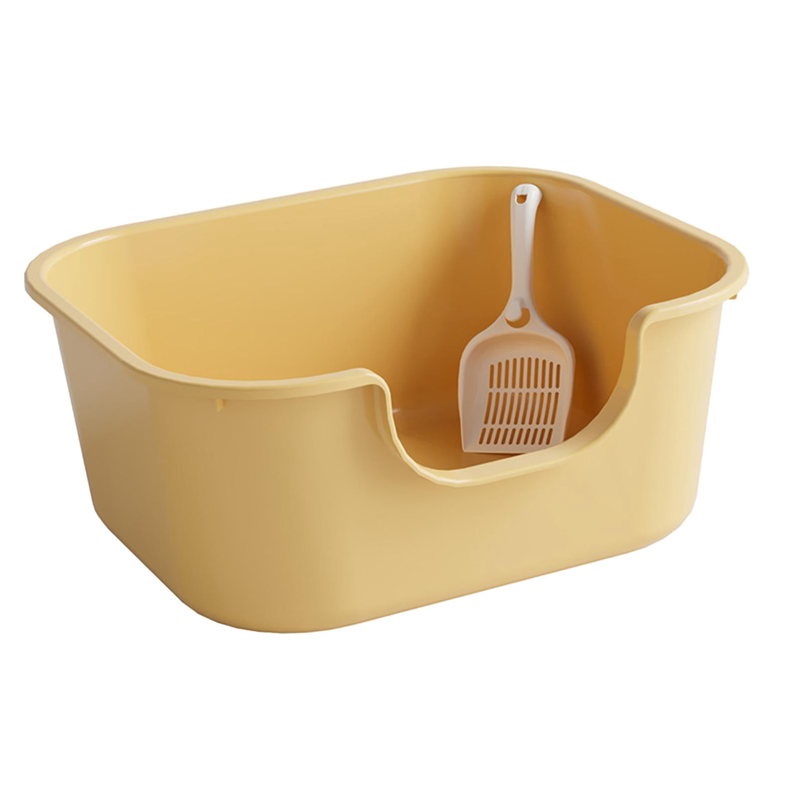Bvdfgk Cat Litter Basin Cat Heighten Cats Litter Pan Reusable Anti ing Yellow