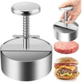 thumbnail image 1 of Prensa para hamburguesas, máquina para hacer hamburguesas de acero inoxidable, con botón de resorte, hamburguesa, 1 of 7