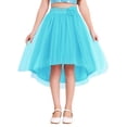 thumbnail image 1 of inlzdz Girls Shiny Rhinestone High-Low Tulle Skirts Party Prom Sparkling Tutu Dancing Ballet Costume Green 16, 1 of 5
