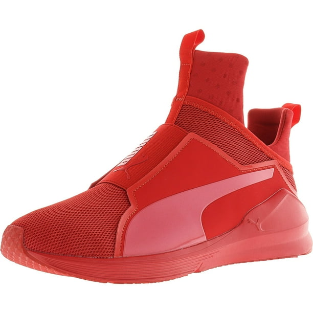 puma red ankle shoes