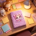 thumbnail image 6 of Bcylexb Plush Journal Notebook, Fluffy Fuzzy Soft Cover Journal With Cute Cartoon Animal Designs for Students Teens Gift Writing Stationery, 6 of 6