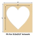 thumbnail image 2 of Beige Picture Frame Mat for 27x27 Frames - Heart Opening for 22x22 Photos - 10 Mats, 2 of 7