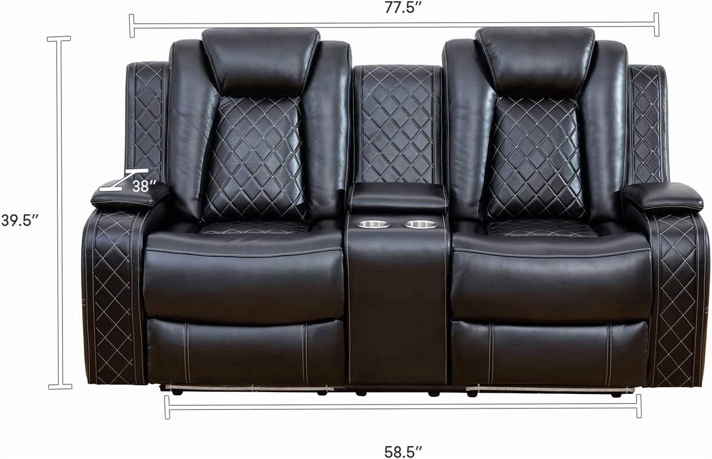 Pon Living Furniture Inc Power Electric Breathable Leather Living Room Recliner