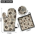 thumbnail image 6 of Paw Print Kitchen Oven Mitt and Pot Holder Sets 4 Pcs for Baking, Cooking and Grilling, Heat Resistant Up To 392 °F, 6 of 7