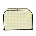 thumbnail image 2 of Xecao Lemon Yellow Checkboard Print 2 Slice Toaster Cover with Pockets, Small Appliance Cover, Dust and Fingerprint Protection, Machine Washable, 2 of 7
