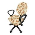 thumbnail image 2 of SCRAWLGOD Capybara Floral Love Beige Non-Slip Office Chair Covers Easy to Remove Desk Chair Slipcovers Scratch Resistant Swivel Chair Cover for Office Decoration, Set of 2, 2 of 7