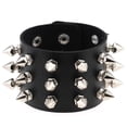 thumbnail image 1 of Pulsera Brazalete Picos Metalicos XianweiShao Dark Punk 22,5 cm de largo 5 cm de ancho, 1 of 5