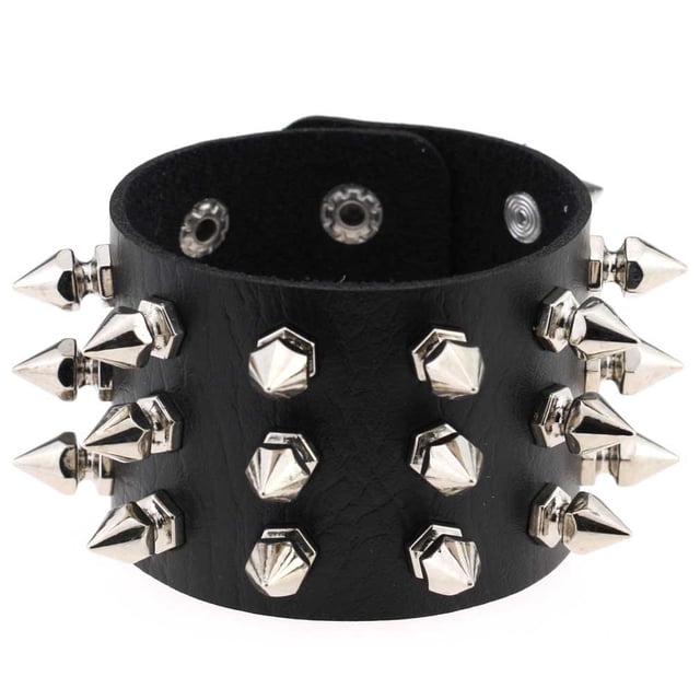 Pulsera Brazalete Picos Metalicos XianweiShao Dark Punk 22,5 cm de largo 5 cm de ancho