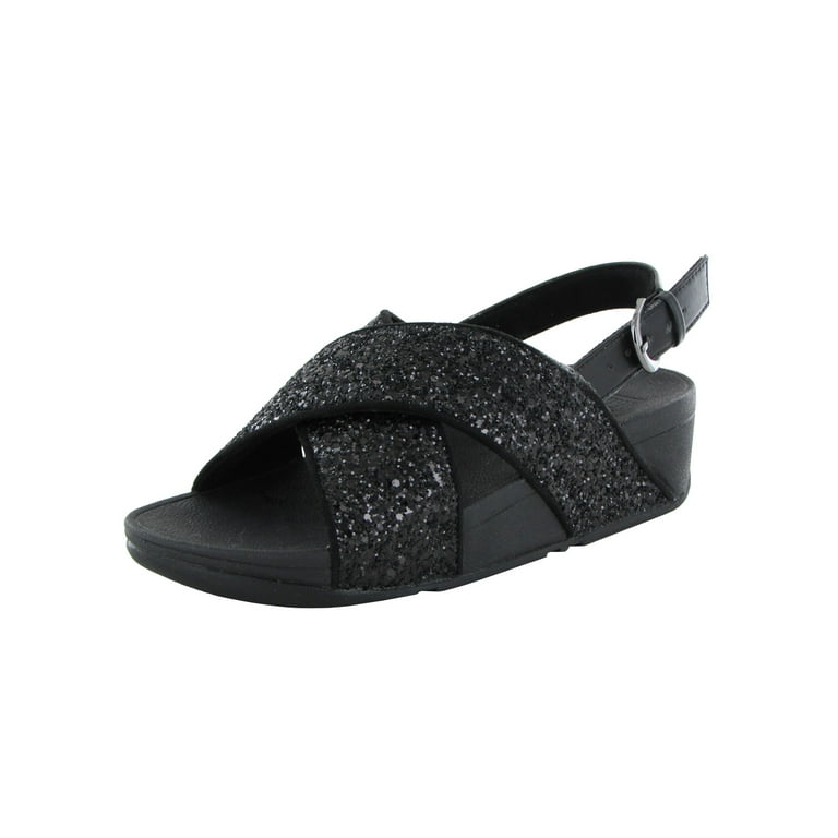 Næsten død bryder daggry Brawl Fitflop Womens Lulu Glitter Back Strap Sandal Shoes, Black Glitter, US 5 -  Walmart.com