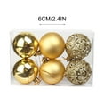 thumbnail image 2 of 6 PCS Christmas Ball Ornaments Set 2.36in Shatterproof Plastic Xmas Baubles Shiny Hollow Cutout Hanging Pendants for Christmas Tree Mantel Party Decor Holiday Home Gift, 2 of 3