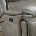 thumbnail image 5 of AC Pacific Estella Grey Leather Infused Fabric Transitional Reclining Sofa, 5 of 6