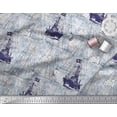thumbnail image 2 of Soimoi polyester Crepe Fabric Fish & Ship Ocean Printed Fabric 1 Yard 52 Inch Wide, 2 of 3