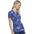thumbnail image 5 of Infinity Scrubs Top For Women Round Print Neck CK609, 5 of 6