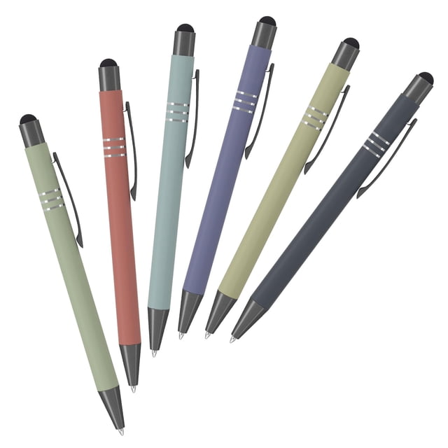 Bolígrafos de gel ZenInk de 0,5 mm, punta fina, tinta negra de secado rápido, paquete de 6
