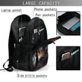 thumbnail image 4 of Balery Mysterious Hooded Wolf Mochila con carga USB para hombre y mujer - Mochila impermeable y antirrobo para portátil con puerto USB para viajes, trabajo, estudios y universidad, 4 of 7