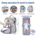 thumbnail image 6 of PILLANI Baby Diaper Bag Backpack - Large Bag for Boys & Girls, Waterproof Diaper Backpack - Travel Diaper Bags w/Changing Pad, Baby Registry Search & Shower Gifts - Essentials Must Haves Newborn Stuf, 6 of 8