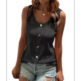 thumbnail image 2 of Women'S Button Front Tank Top 2025 Summer Casual Loose Fit Scoop Neck Sleeveless Tops Dark Gray XXL, 2 of 6