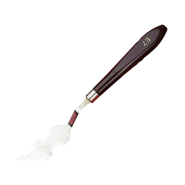 Oil Painting Scraper Stainless Steel Mixing Tool Wear-resistant Durable Oil Handle Acrylic Paint Tool Irregular-shape Serration Palette Scrapers E7