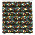 thumbnail image 3 of Abstract Shower Curtain, Cute Retro Half Circles Playroom Kids Nursery Hipster Children Background Cartoon, Fabric Bathroom Set with Hooks, 69W X 84L Inches Extra Long, Multicolor, by Ambesonne, 3 of 3