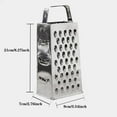 thumbnail image 3 of Multi-Purpose Kitchen Grater - Stainless Steel Vegetable Slicer and Shredder for Efficient Food Preparation - Silver, 3 of 7
