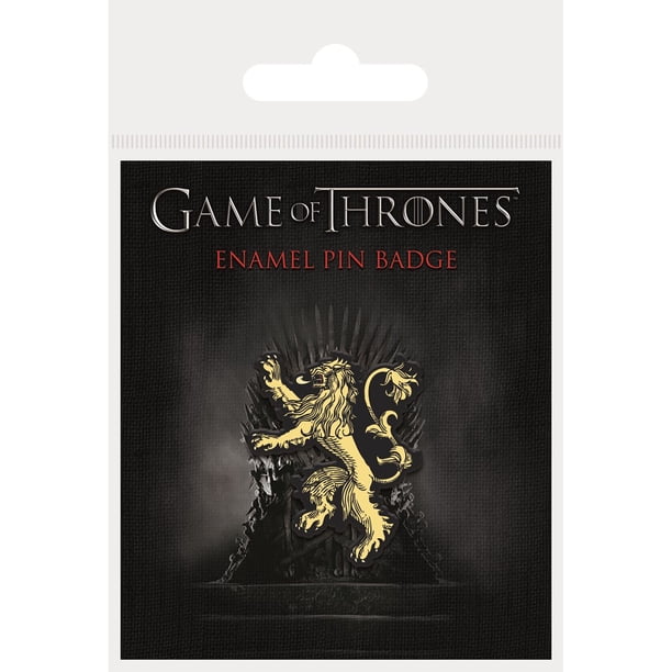 Game of Thrones - Insignia Lannister Esmaltado (Dorado, Negro)