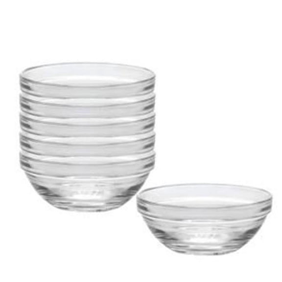 Duralex 2024AF06-6 4.75 in. Lys Stackable Clear Bowls - Set of 6