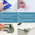 thumbnail image 6 of 2pcs Desk Table Edge Foam Corner Cushion Guards Strip Soft Bumper Protector with Stick Tape Gray, 6 of 7