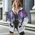 thumbnail image 3 of SCRAWLGOD Galaxy Butterflies Women Zip Hoodie Sweatshirt for Women Hoodies with Zipper Long Sleeve Ladies Zip Up Hoodie Soft Women Fall Outfits Size XL for Daily Life, 3 of 7