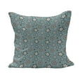 thumbnail image 1 of Flower Fluffy Throw Pillow Cushion Cover, Nature Beauty Floret Motif Botany Garden Bouquet Essence Fragrance Theme, Decorative Square Accent Pillow Case, 20" x 20", Pale Grey Turquoise, by Ambesonne, 1 of 5