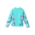 thumbnail image 4 of Yruioon Girls UPF 50+ Sun Protection Long Sleeve Rash Guard Shirt Quick-Dry Tropical Swim Tops Mint Green 8, 4 of 6