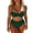 Dark Green, variant on Women's High Waisted Underwire Push Up Bikini Sets, 2 Piece Tummy Control Swimsuit, Full Coverage Bathing Suits