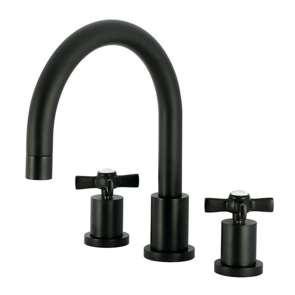 Kingston Brass KS8320ZX Millennium Two-Handle Deck Mount Roman Tub Faucet, Matte Black