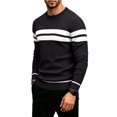 thumbnail image 4 of Mens Sweater Sweater Casual Striped Long Sleeve Fall Winter Pullovers, 4 of 7