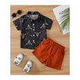 thumbnail image 2 of Kids Boys Summer 2pcs Outfits Bull Head/ Cactus Print Short Sleeve Shirt and Stretch Casual Shorts Set, 2 of 9