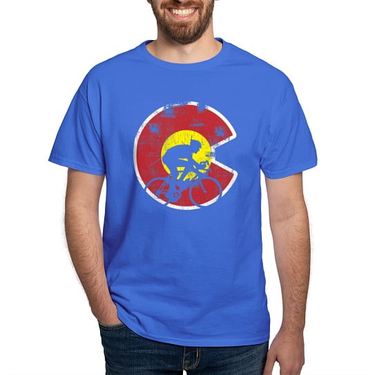 CafePress - Bike Colorado Dark T Shirt - Men's Classic Cotton T-Shirts