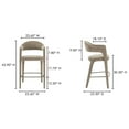 thumbnail image 6 of Moe's Home Collection Martens Bar Stool Fabric Brown, 6 of 6