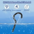 thumbnail image 4 of 4 Pack Screw Eyes, M4x50mm 304 Stainless Steel Heavy Duty Eye Bolts Screw Black, 4 of 7