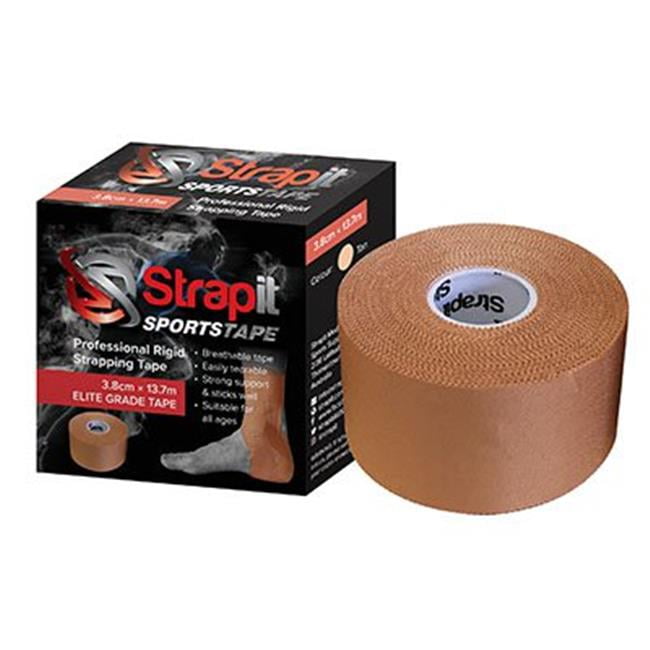 Strapit Sports Strapping Tape Retail Bulk Pack, tan 12 pack