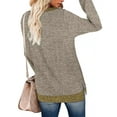 thumbnail image 2 of Sweatshirt for Women Long Sleeve Tunic Tops Color Block Crewneck Sweatshirts Side Split, 2 of 8