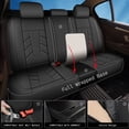 thumbnail image 6 of DIKSOAKR Bling Seat Covers for Audi A3/A4/A6/A7 2009-2024 & A5 2011-2024,Sparkly Crystal Waterproof Leather Diamond Seat Cover Compatible Airbag Black,Full Set(2 Row 5 Seats), 6 of 10