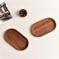 thumbnail image 4 of Linwnil 2 Pack Solid Wood Coffee Serving Platters and Trays of Natural Wood with Edge, Rectangular Avoid Sliding and Spilling Food (Walnut Trays x 2Pack), 4 of 9