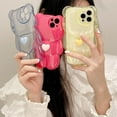 thumbnail image 3 of Compatible with iPhone 14 Pro Max Clear Case Cute Cartoon Bear for Women Girls Girly Kawaii Case 3D Heart Design Camera Lens Protective Soft Slim TPU Shockproof Cover for iPhone 14 Pro Max, 3 of 9