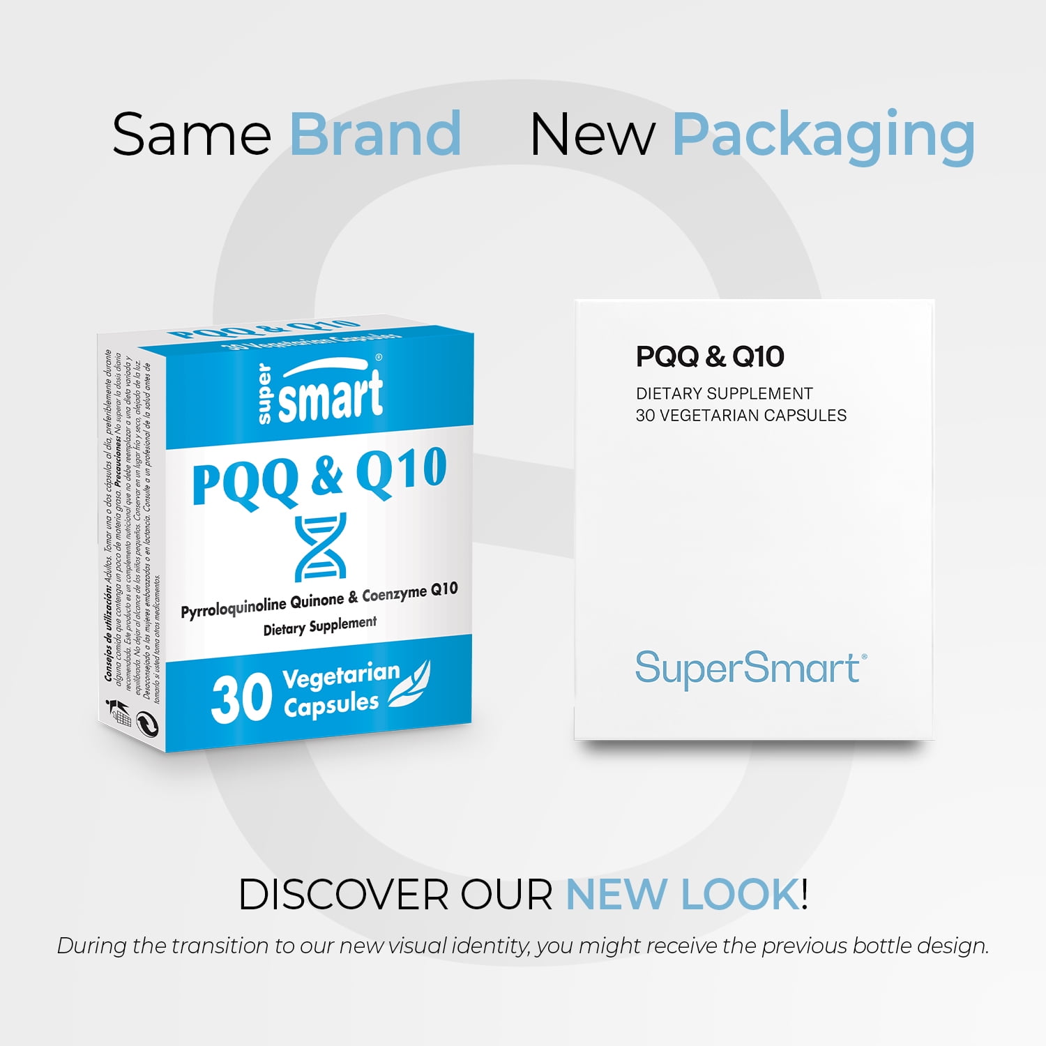 SuperSmart - PQQ & Q10 (CoQ10) - Mitochondrial Support - Cells Regeneration - Anti Aging & Antioxidant Supplement | Non-GMO & Gluten Free - 30 Vegetarian Capsules